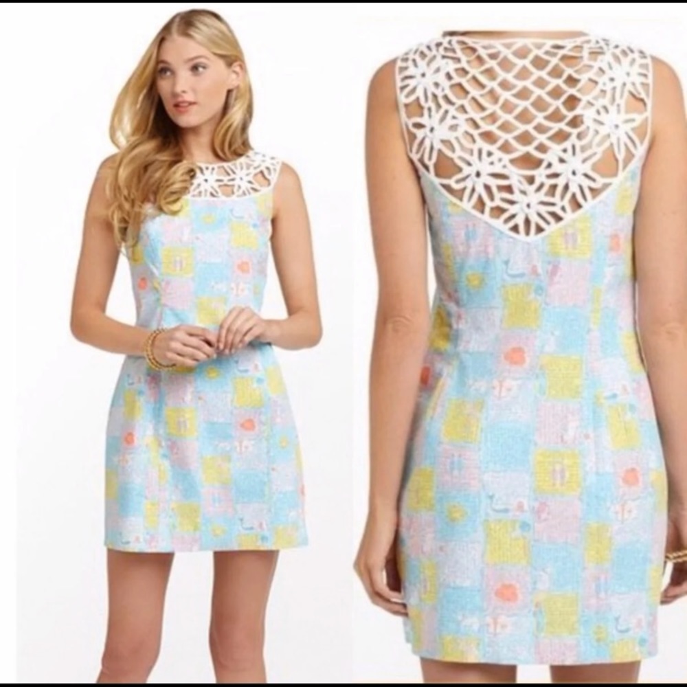 NWT $228 Lilly Pulitzer WRITTEN IN THE STARS Dress new shift Lacina women’s 4